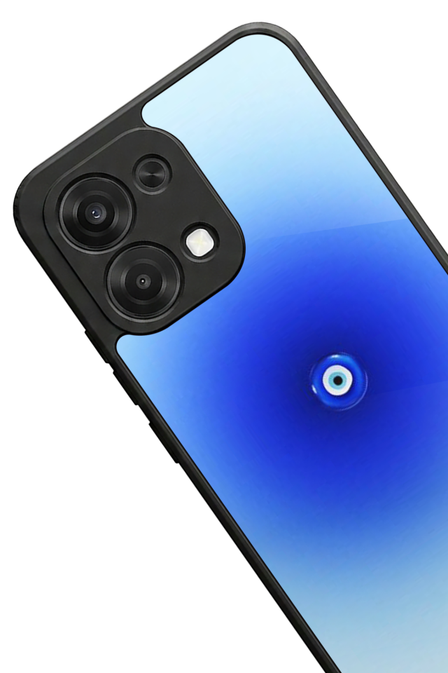Oppo A6 Pro Uyumlu Nazar Tasarımlı Glossy Premium Kılıf