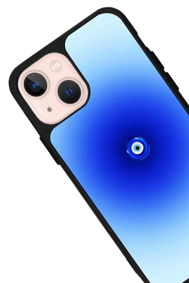 iPhone 13 Mini Uyumlu Nazar Tasarımlı Glossy Premium Kılıf