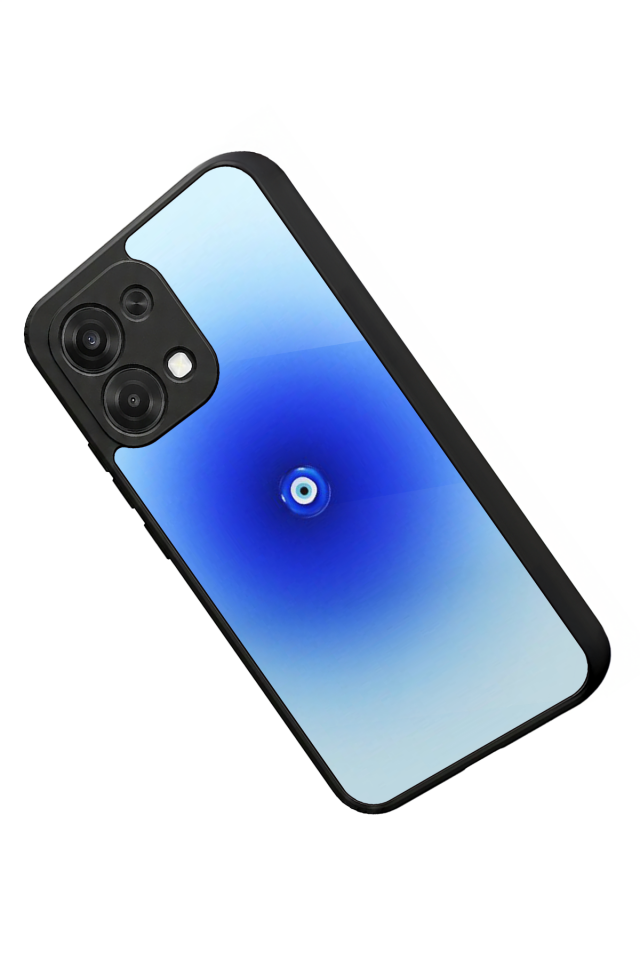 Oppo A6 Pro Uyumlu Nazar Tasarımlı Glossy Premium Kılıf