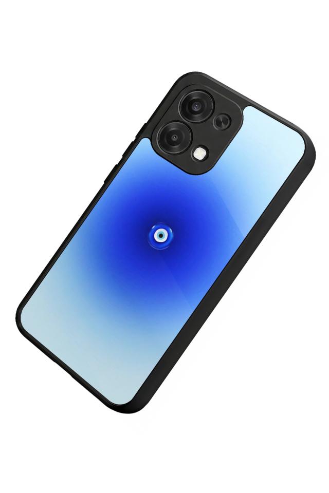 Oppo A6 Pro Uyumlu Nazar Tasarımlı Glossy Premium Kılıf