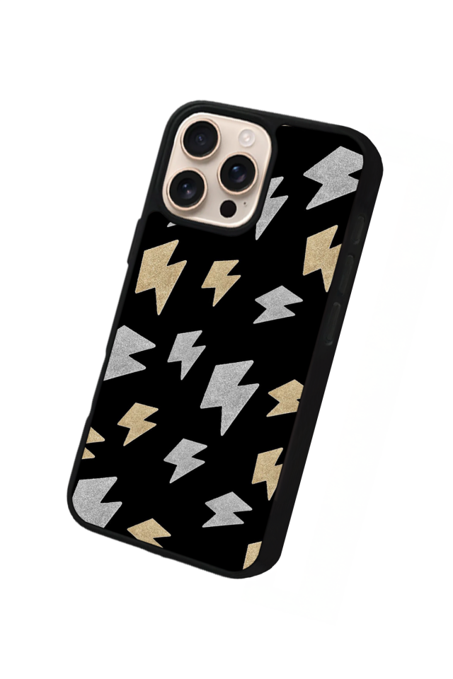 iPhone 16 Pro Uyumlu Simsek Tasarımlı Glossy Premium Kılıf