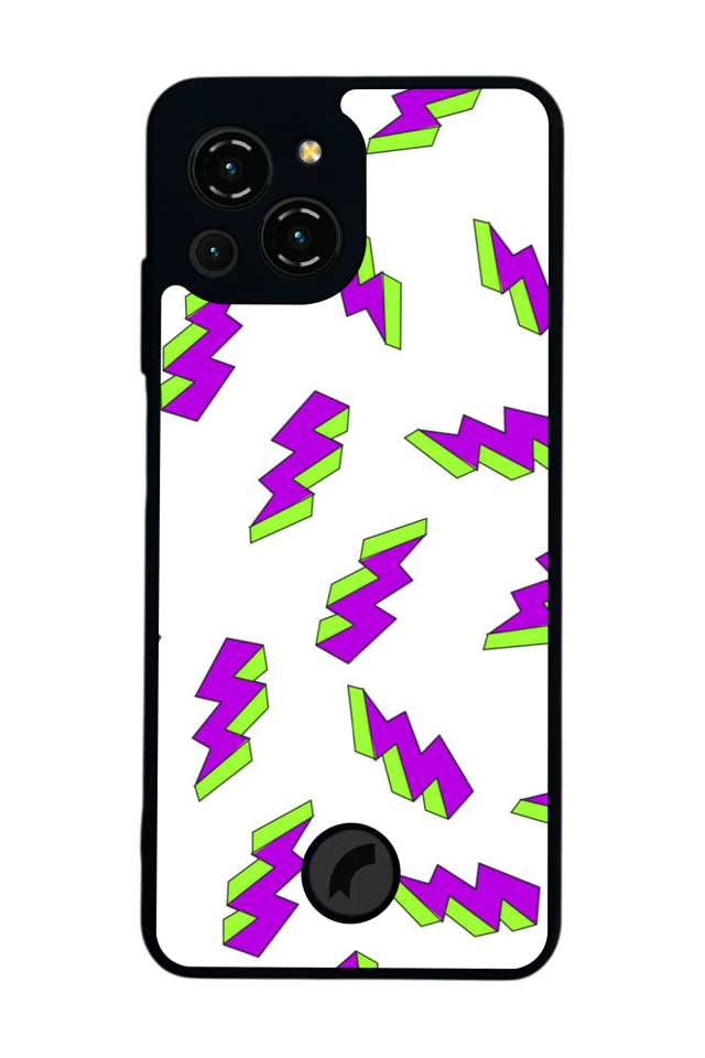 Reeder S23 Pro Max Uyumlu Simsek Tasarımlı Glossy Premium Kılıf