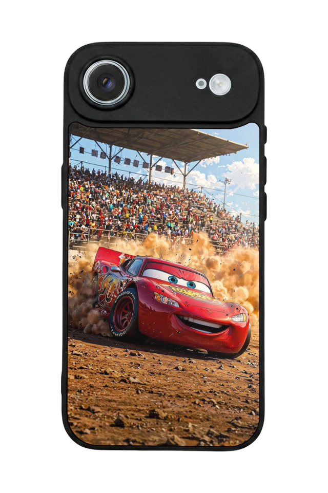 iPhone 17 Air Uyumlu Şimsek McQueen Tasarımlı Glossy Premium Kılıf