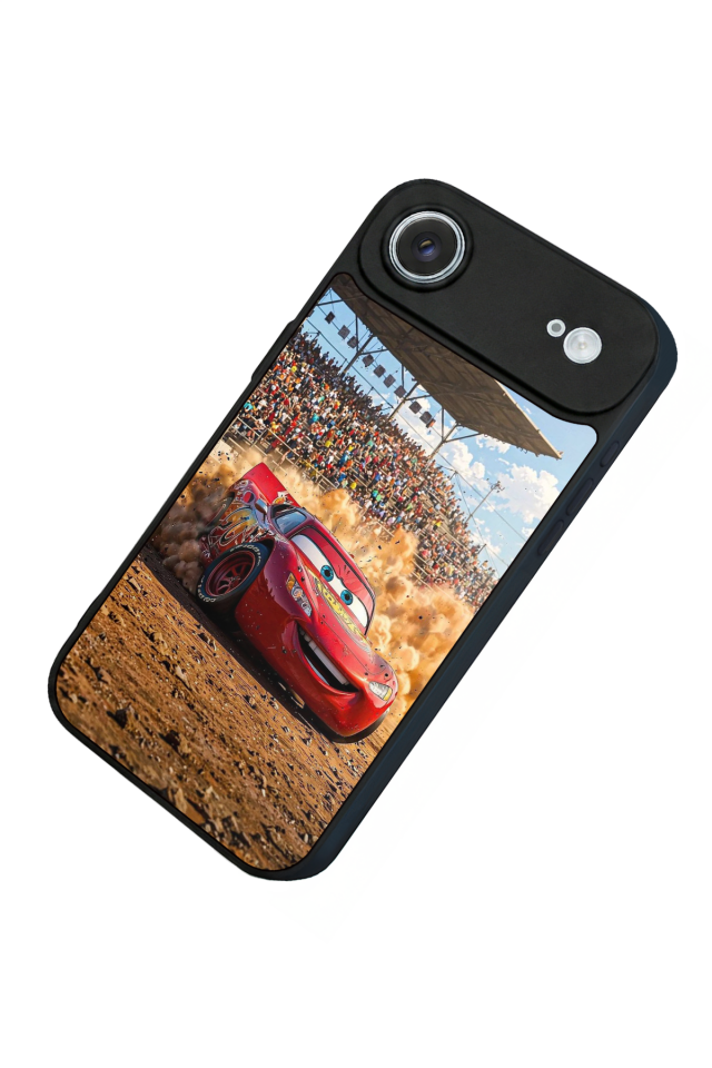 iPhone 17 Air Uyumlu Şimsek McQueen Tasarımlı Glossy Premium Kılıf