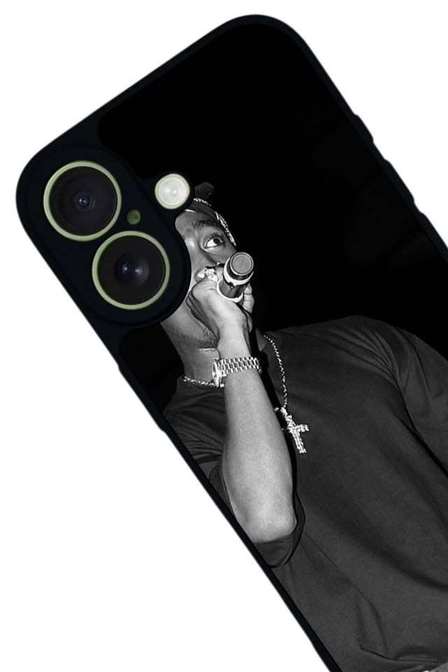 iPhone 17 Uyumlu Tupac Tasarımlı Glossy Premium Kılıf