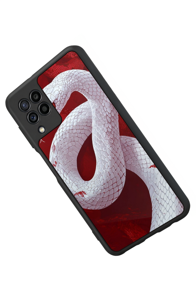 Samsung Galaxy M32 Uyumlu Yılan Tasarımlı Glossy Premium Kılıf