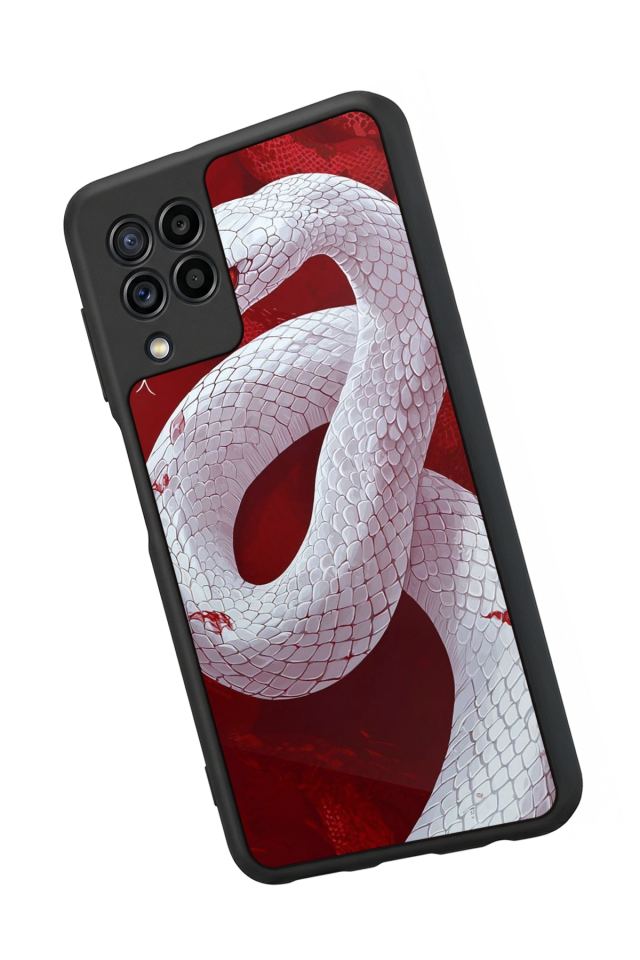 Samsung Galaxy M32 Uyumlu Yılan Tasarımlı Glossy Premium Kılıf