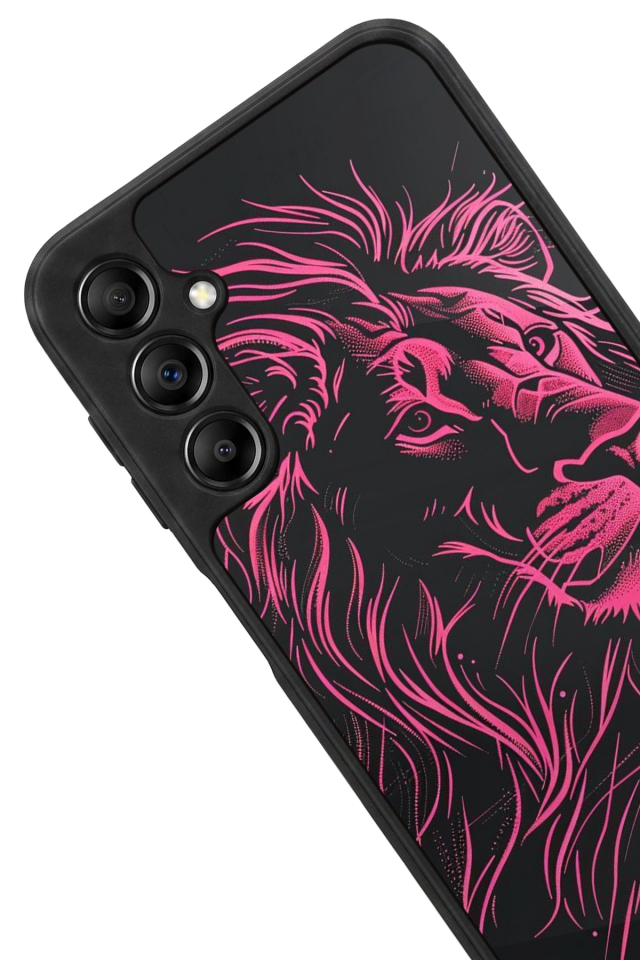 Samsung Galaxy A14 Uyumlu Aslan Tasarımlı Glossy Premium Kılıf