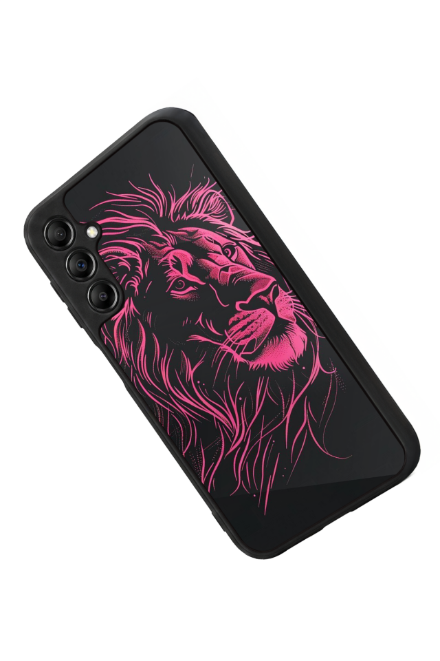 Samsung Galaxy A14 Uyumlu Aslan Tasarımlı Glossy Premium Kılıf