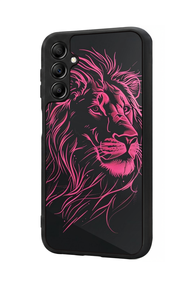 Samsung Galaxy A14 Uyumlu Aslan Tasarımlı Glossy Premium Kılıf