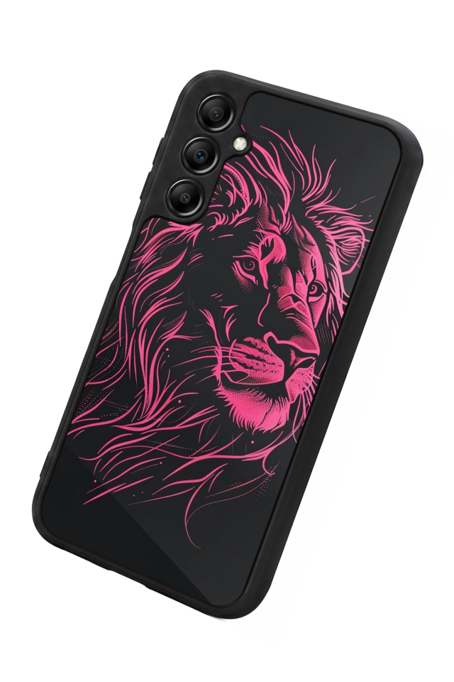 Samsung Galaxy A14 Uyumlu Aslan Tasarımlı Glossy Premium Kılıf