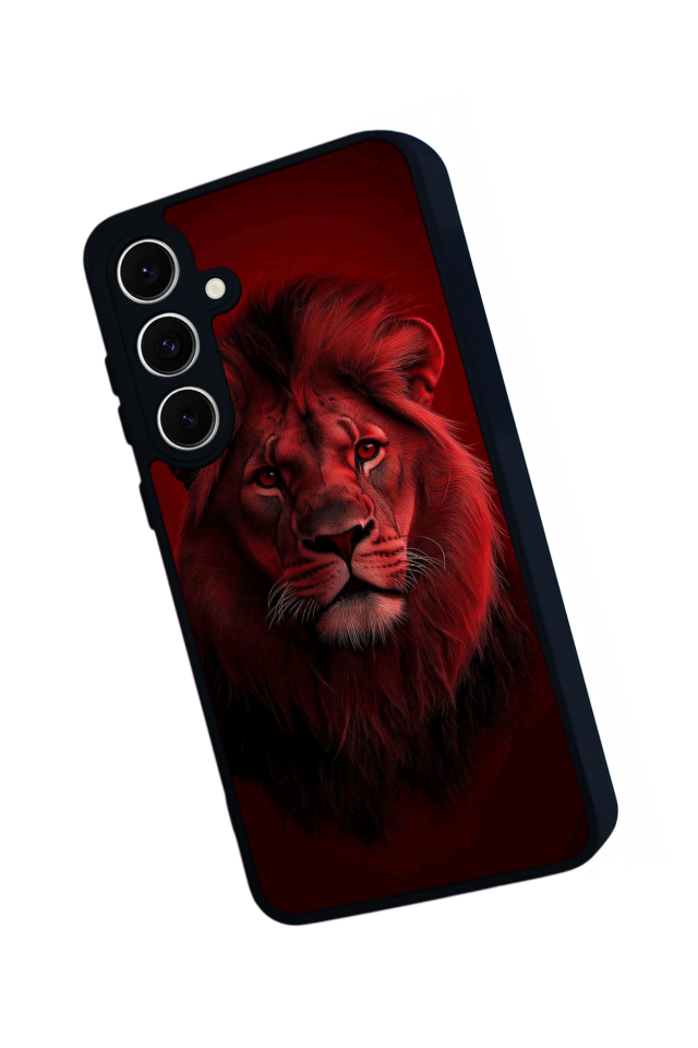 Samsung Galaxy S24 FE Uyumlu Aslan Tasarımlı Glossy Premium Kılıf