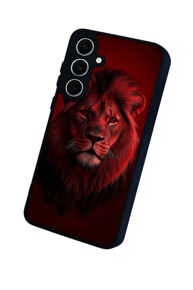 Samsung Galaxy S24 FE Uyumlu Aslan Tasarımlı Glossy Premium Kılıf
