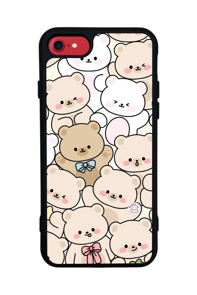 iPhone 7 Uyumlu Ayı Tasarımlı Glossy Premium Kılıf