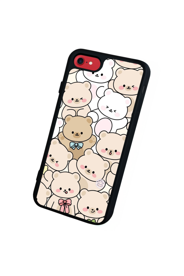 iPhone 7 Uyumlu Ayı Tasarımlı Glossy Premium Kılıf