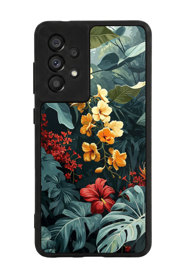 Samsung Galaxy A73 Uyumlu Botanik Tasarımlı Glossy Premium Kılıf