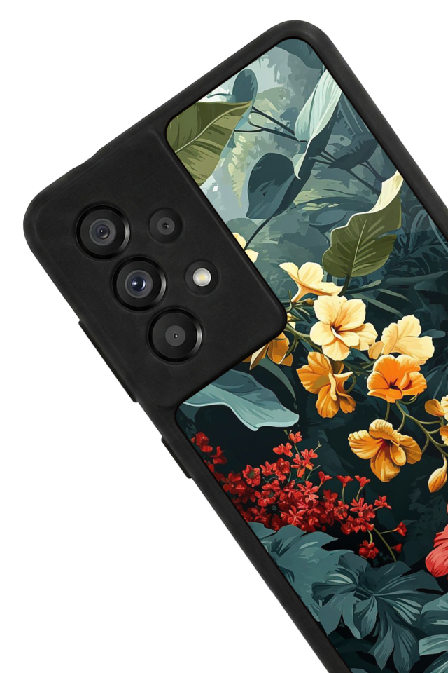 Samsung Galaxy A73 Uyumlu Botanik Tasarımlı Glossy Premium Kılıf