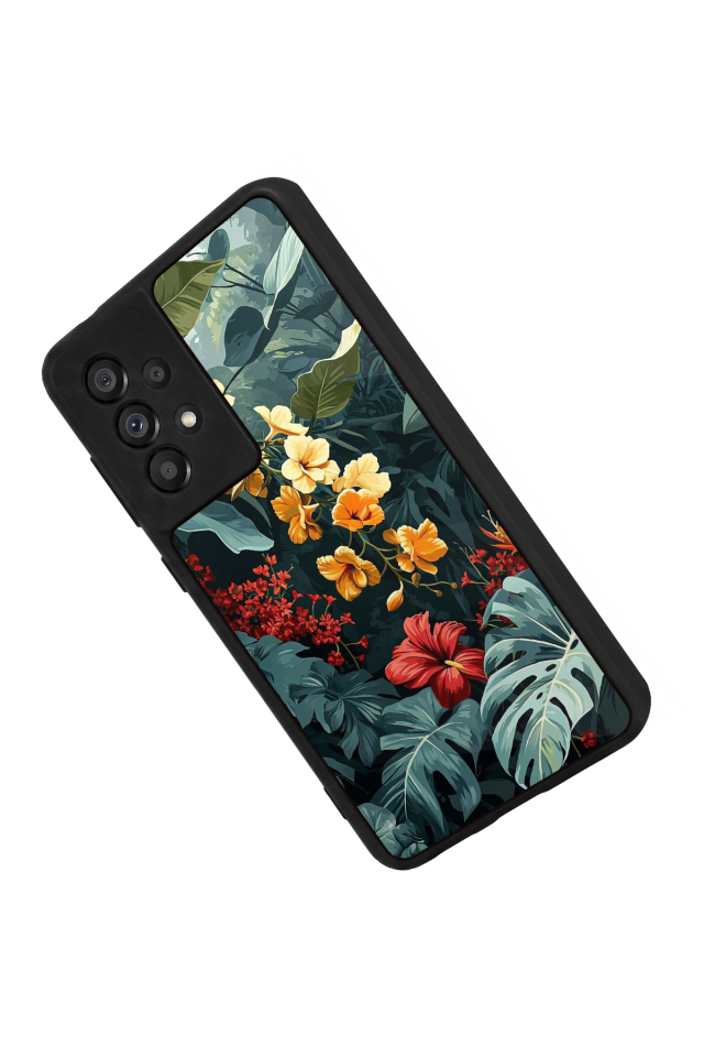 Samsung Galaxy A73 Uyumlu Botanik Tasarımlı Glossy Premium Kılıf
