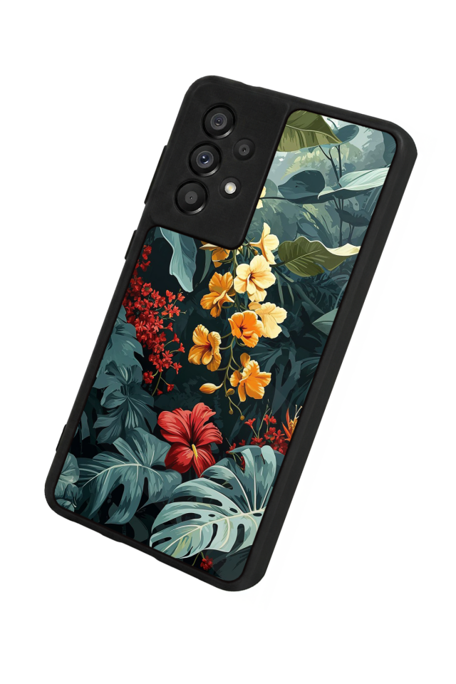 Samsung Galaxy A73 Uyumlu Botanik Tasarımlı Glossy Premium Kılıf