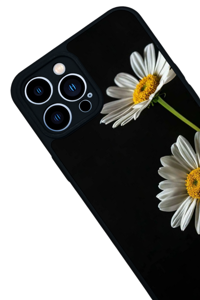 iPhone 12 Pro Max Uyumlu Cicek Tasarımlı Glossy Premium Kılıf