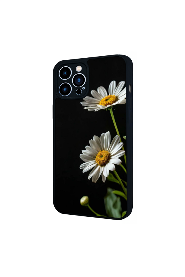 iPhone 12 Pro Max Uyumlu Cicek Tasarımlı Glossy Premium Kılıf
