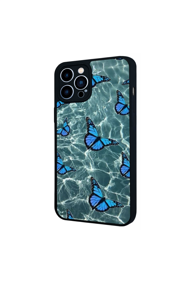 iPhone 13 Pro Max Uyumlu Kelebek Tasarımlı Glossy Premium Kılıf