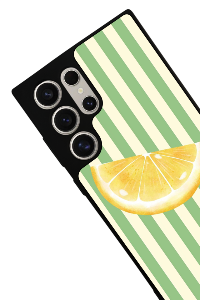 Samsung Galaxy S23 Ultra Uyumlu Limon Tasarımlı Glossy Premium Kılıf