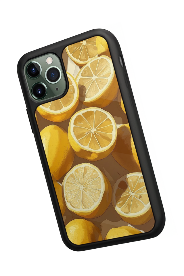 iPhone 11 Pro Uyumlu Limon Tasarımlı Glossy Premium Kılıf