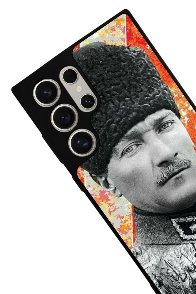Samsung Galaxy S22 Ultra Uyumlu Mustafa Kemal Ataturk Tasarımlı Glossy Premium Kılıf