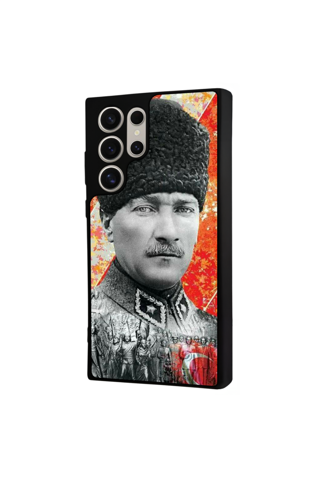 Samsung Galaxy S22 Ultra Uyumlu Mustafa Kemal Ataturk Tasarımlı Glossy Premium Kılıf