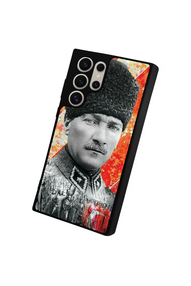 Samsung Galaxy S22 Ultra Uyumlu Mustafa Kemal Ataturk Tasarımlı Glossy Premium Kılıf
