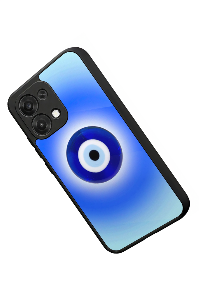 Oppo A6 Pro Uyumlu Nazar Tasarımlı Glossy Premium Kılıf