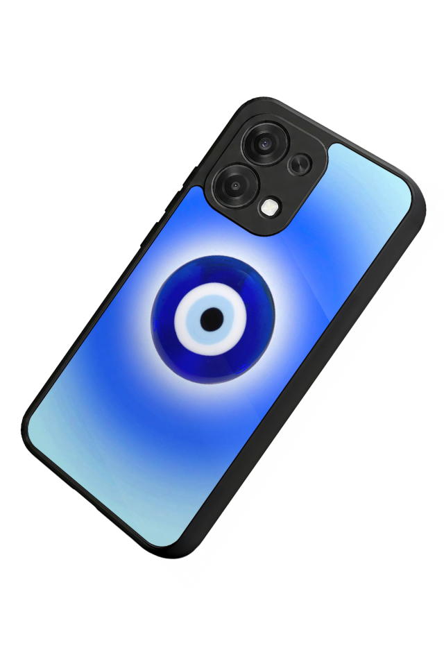 Oppo A6 Pro Uyumlu Nazar Tasarımlı Glossy Premium Kılıf