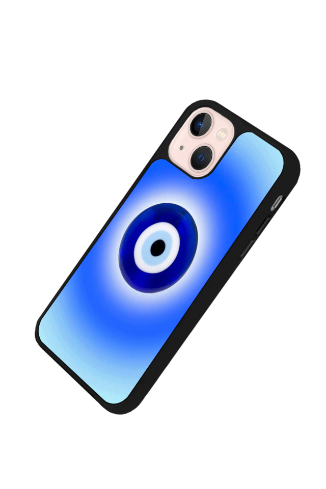 iPhone 13 Mini Uyumlu Nazar Tasarımlı Glossy Premium Kılıf