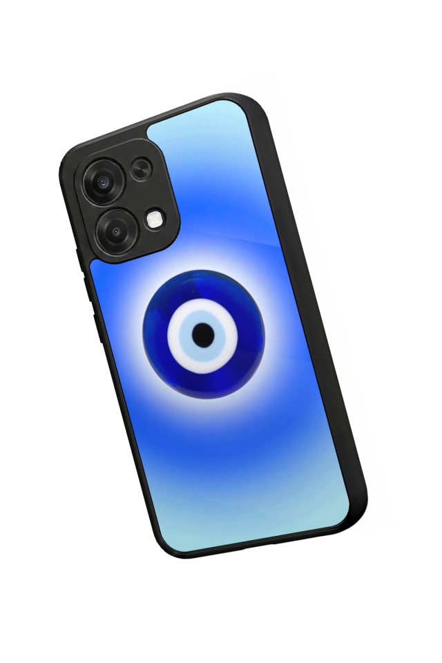 Oppo A6 Pro Uyumlu Nazar Tasarımlı Glossy Premium Kılıf
