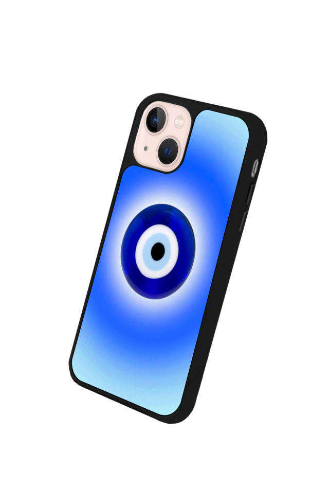 iPhone 13 Mini Uyumlu Nazar Tasarımlı Glossy Premium Kılıf
