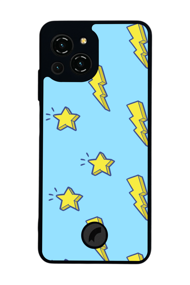 Reeder S23 Pro Max Uyumlu Simsek Tasarımlı Glossy Premium Kılıf