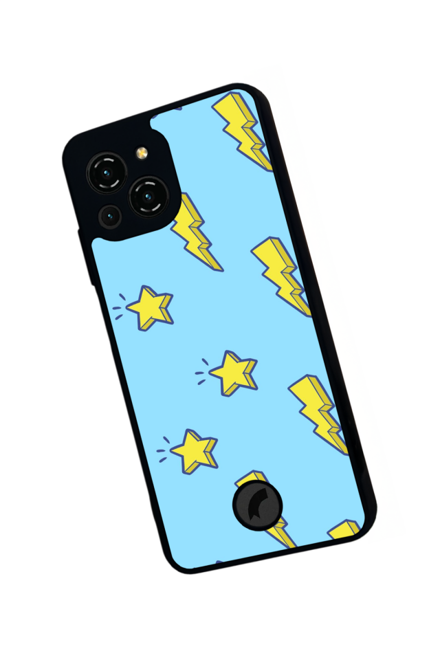 Reeder S23 Pro Max Uyumlu Simsek Tasarımlı Glossy Premium Kılıf