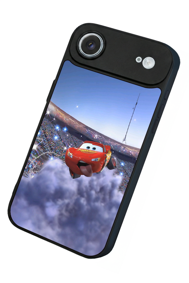 iPhone 17 Air Uyumlu Şimsek McQueen Tasarımlı Glossy Premium Kılıf