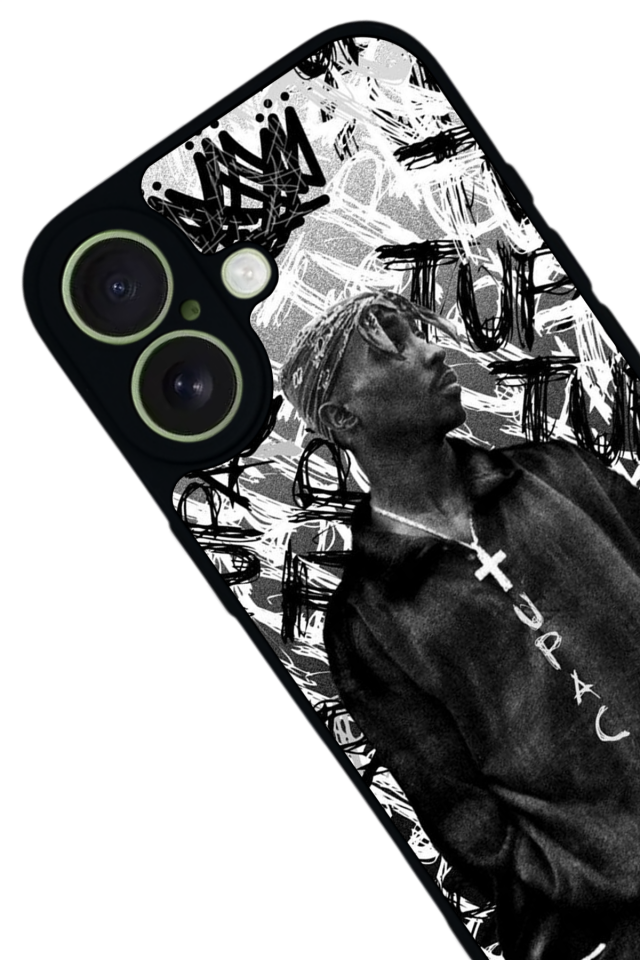 iPhone 17 Uyumlu Tupac Tasarımlı Glossy Premium Kılıf