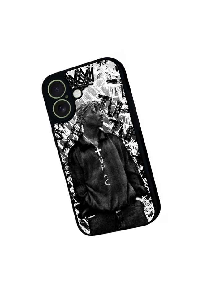 iPhone 17 Uyumlu Tupac Tasarımlı Glossy Premium Kılıf