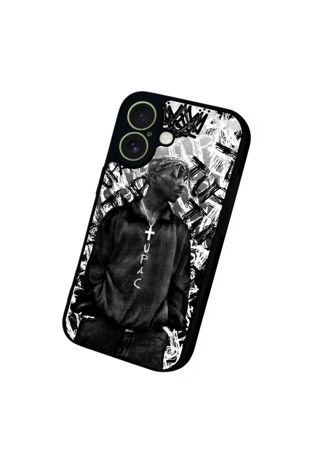 iPhone 17 Uyumlu Tupac Tasarımlı Glossy Premium Kılıf
