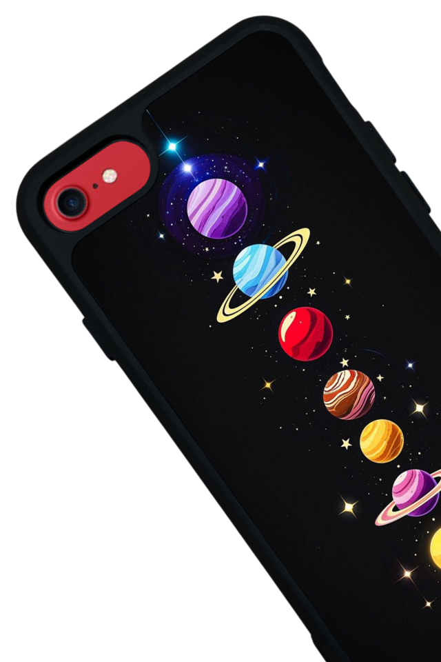 iPhone 8 Uyumlu Uzay Tasarımlı Glossy Premium Kılıf