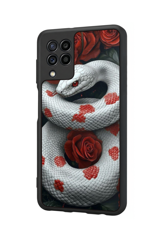 Samsung Galaxy M32 Uyumlu Yılan Tasarımlı Glossy Premium Kılıf