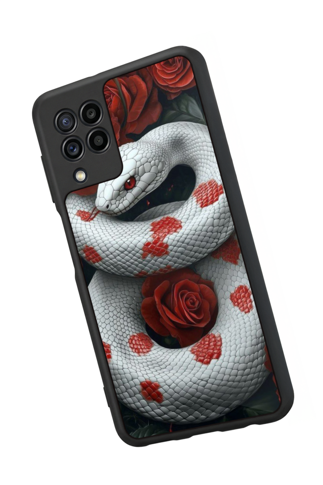 Samsung Galaxy M32 Uyumlu Yılan Tasarımlı Glossy Premium Kılıf