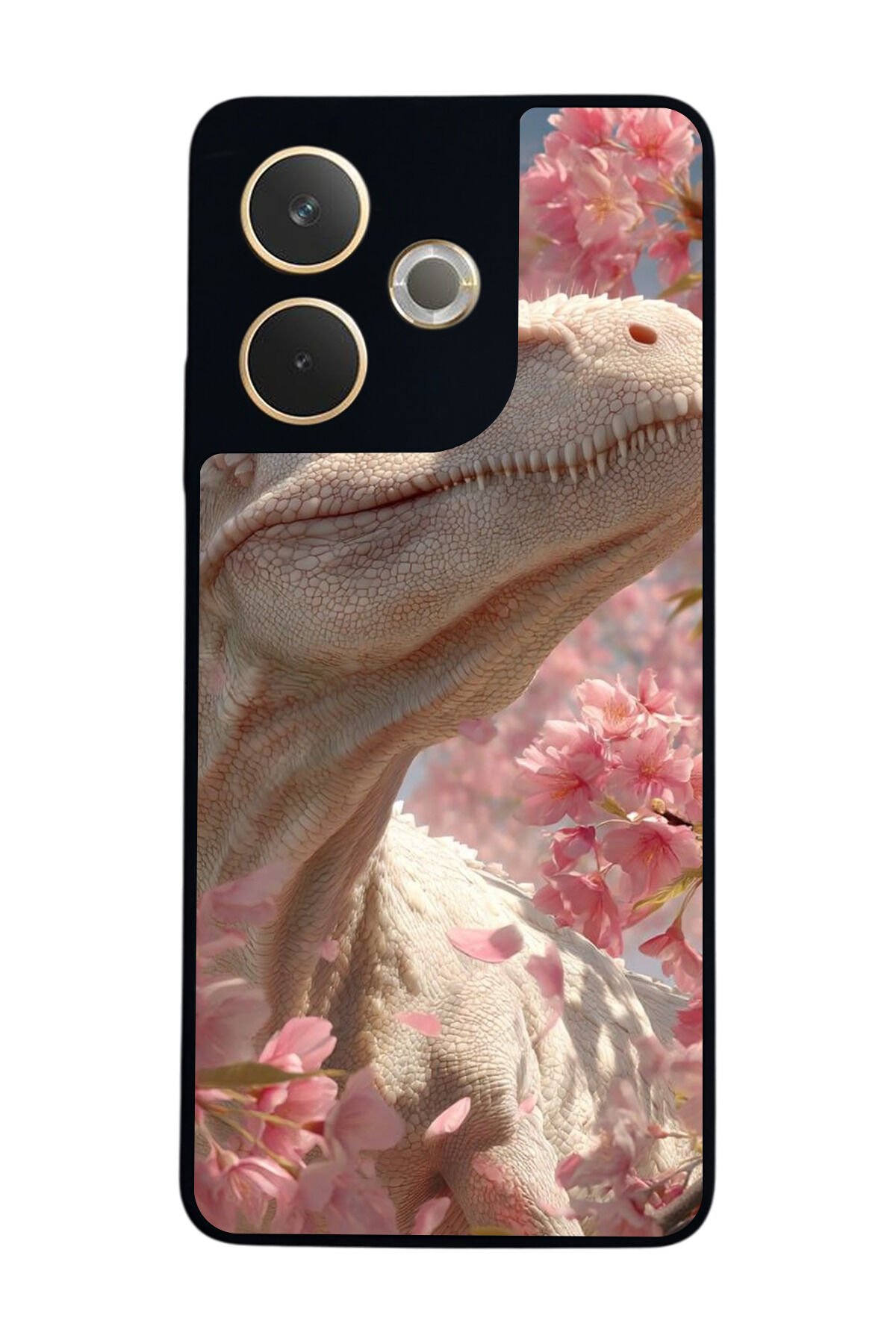 Oppo A5 Pro Uyumlu Dinazor Tasarımlı Glossy Premium Kılıf