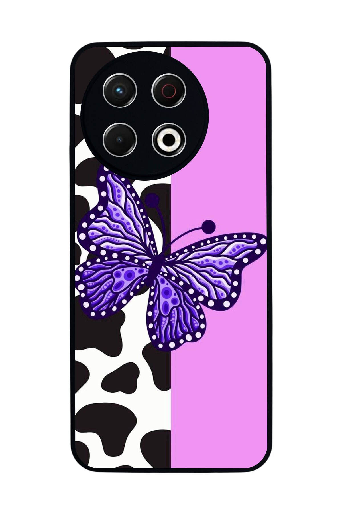 Tecno Spark 30 Pro Uyumlu Kelebek Tasarımlı Glossy Premium Kılıf