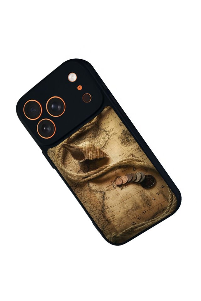 iPhone 17 Pro Max Uyumlu Pusula Tasarımlı Glossy Premium Kılıf