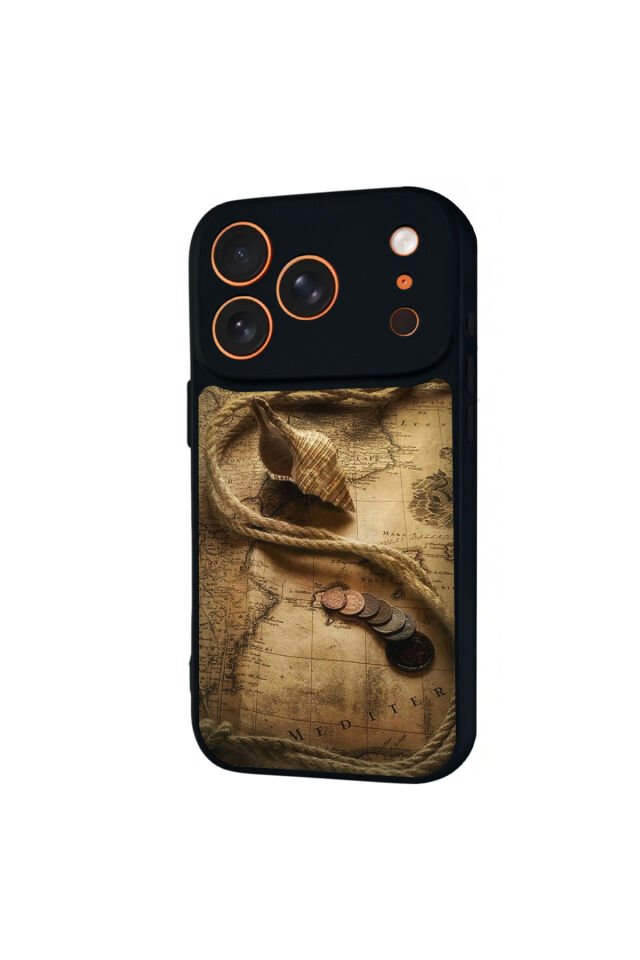 iPhone 17 Pro Max Uyumlu Pusula Tasarımlı Glossy Premium Kılıf