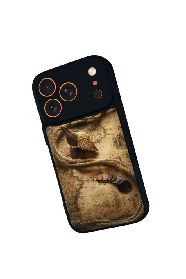 iPhone 17 Pro Max Uyumlu Pusula Tasarımlı Glossy Premium Kılıf